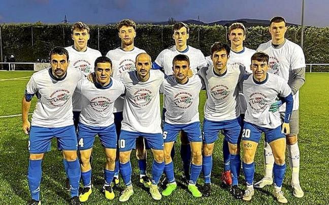Once del Valle de Egüés en su partido ante el Subiza en Sotoburu.