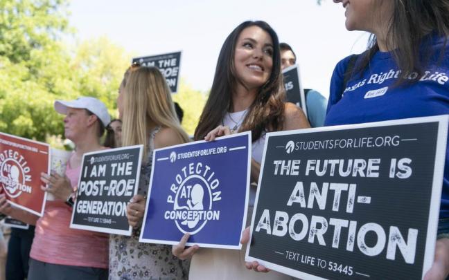 Manifestaci&oacute;n antiabortista en Austin, Texas.