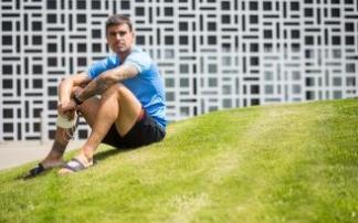 Dani García durante la concentración del Athletic en Suiza