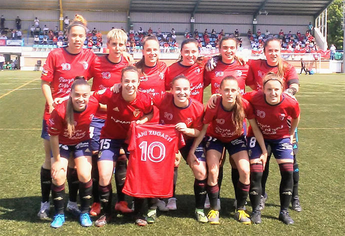 Dani Zugasti, en el recuerdo de las jugadoras de Osasuna Femenino