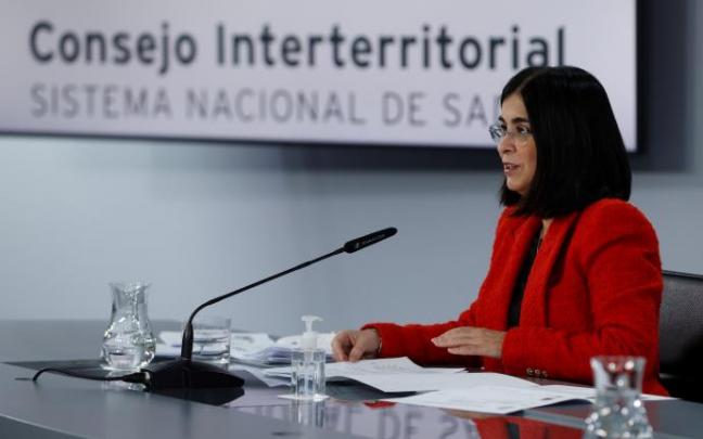 Darias, tras la reunión del consejo Interterritorial de Salud. Darias, tras la reunión del consejo Interterritorial de Salud.