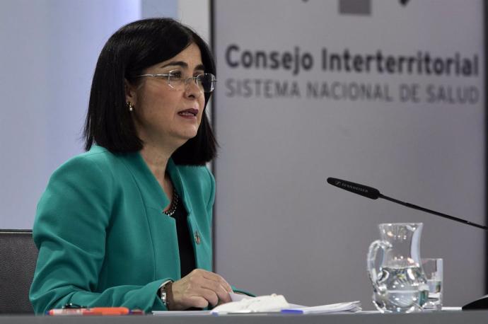 La ministra de Sanidad, Carolina Darias