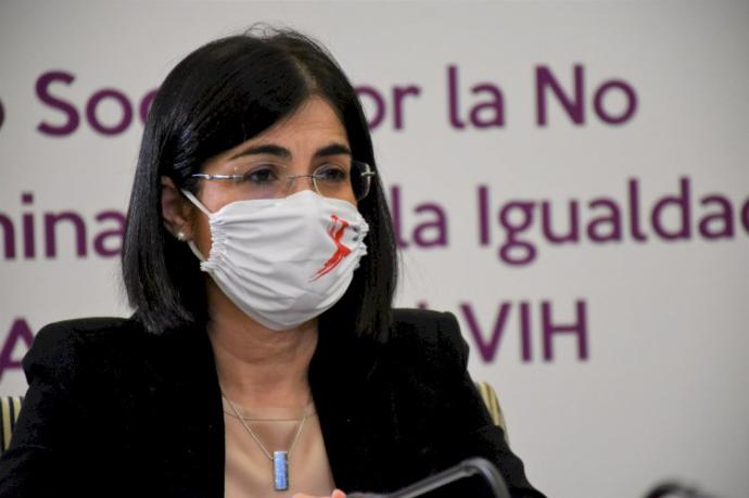 Carolina Darias, ministra de Sanidad, en un acto en torno al VIH