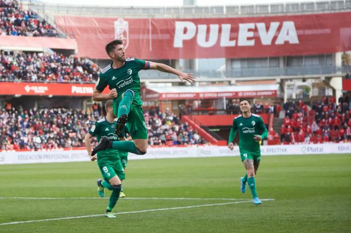 David García celebra con rabia su gol.