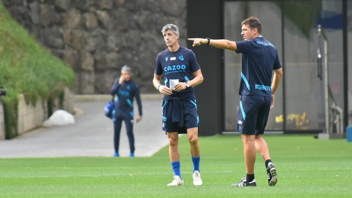 Imanol Alguacil, durante un entrenamiento.