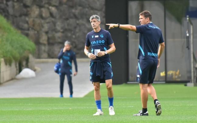 Imanol Alguacil, durante un entrenamiento. Imanol Alguacil, durante un entrenamiento.