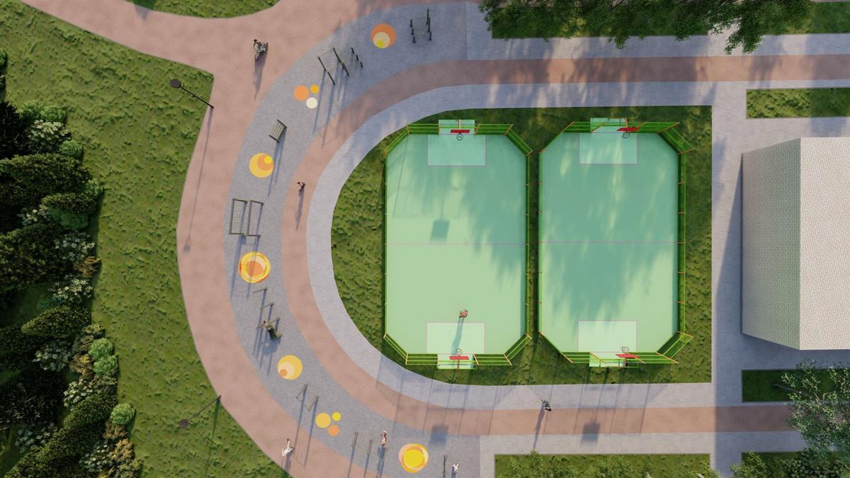El espacio para la calistenia estará cercano a las pistas multideporte del parque Europa.