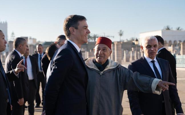 Pedro S&aacute;nchez, durante su visita a Rabat.