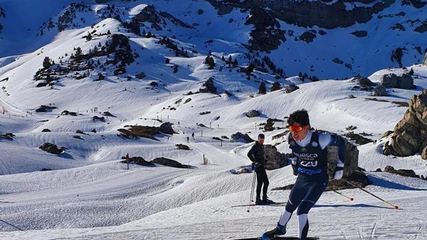 Peio Añarbe, durante una competición anterior