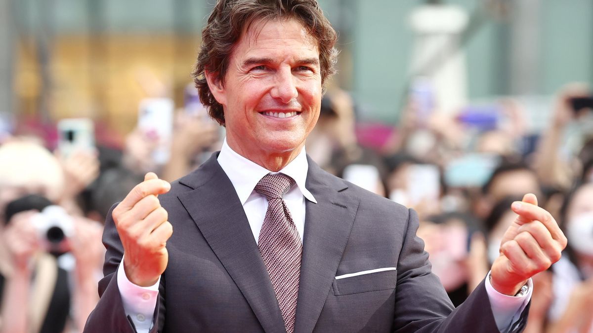 Tom Cruise , durante la promoción de su última película "Top Gun: Maverick"