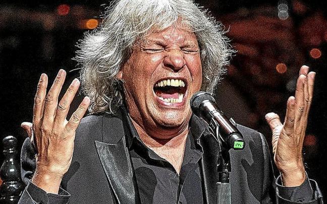 José Mercé durante su actuación de ayer en Baluarte en el marco del Flamenco On Fire.