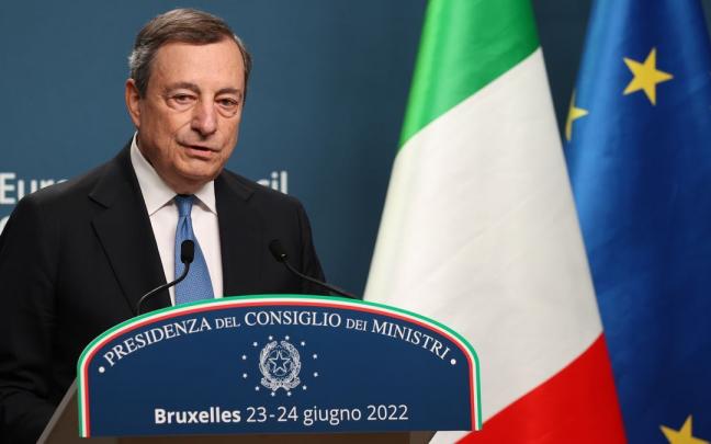 El primer ministro Italiano, Mario Draghi. El primer ministro Italiano, Mario Draghi.