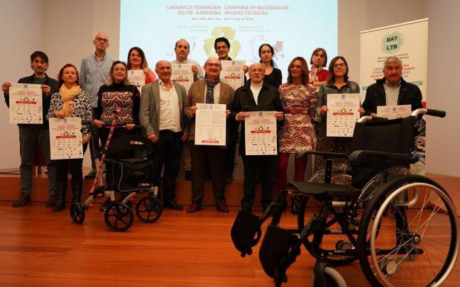Responsables de las entidades colaboradoras en la recogida esta mañana en la presentación de la campaña de recogida