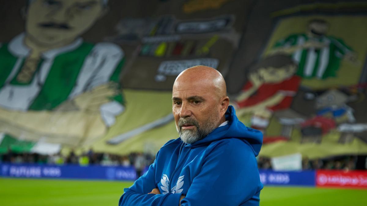 Sampaoli durante el derbi contra el Betis