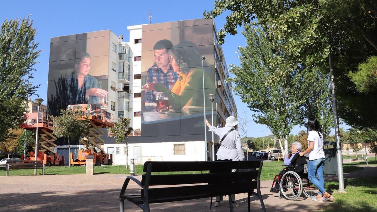 El mural finalista pintado en un parque de la Virgen de la Cabeza de Tudela