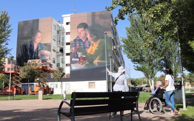 El mural finalista pintado en un parque de la Virgen de la Cabeza de Tudela El mural finalista pintado en un parque de la Virgen de la Cabeza de Tudela