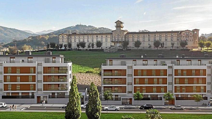 Los edificios con viviendas libres, en paralelo a Paper kalea. | FOTO: N.G.