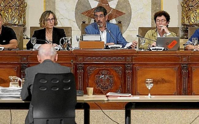 El alcalde, Eneko Goia, en una de sus intervenciones en el Pleno Anual de Pol&iacute;tica General de ayer, el &uacute;ltimo de la legislatura.