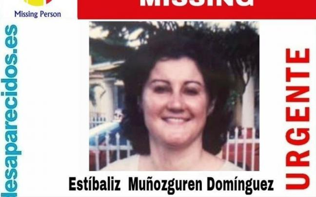 Cartel de la mujer desaparecida en Vitoria