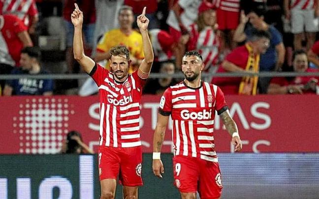 Stuani celebra un gol con el Girona esta temporada. | FOTO: N.G. Stuani celebra un gol con el Girona esta temporada. | FOTO: N.G.