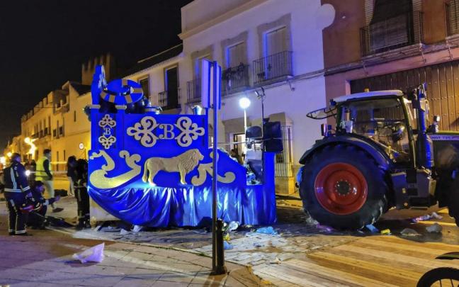 Imagen del camión siniestrado en Marchena (Sevilla). Imagen del camión siniestrado en Marchena (Sevilla).