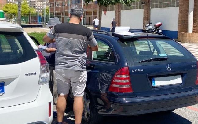 Vehículo inmovilizado por la Policía Foral.