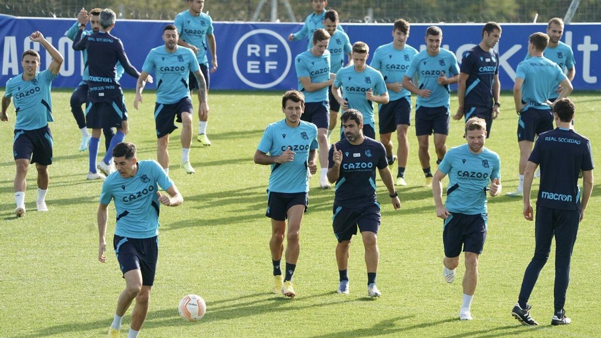 Entrenamiento de la Real en Zubieta