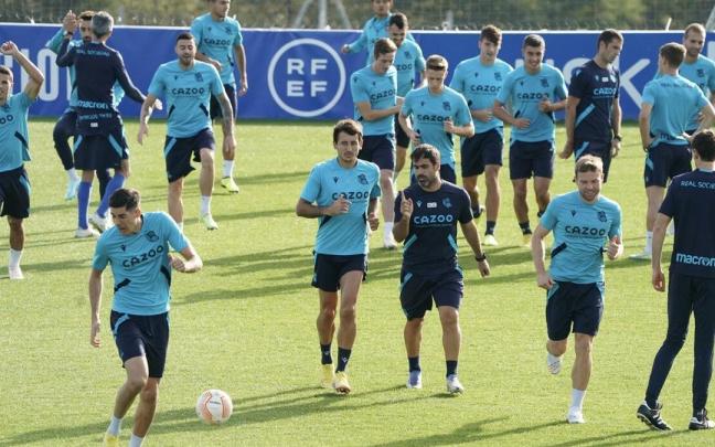 Entrenamiento de la Real en Zubieta