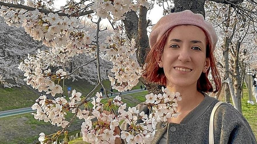 Ainhoa Zaldua, en el festival de los cerezos en flor. | FOTO: N.G.