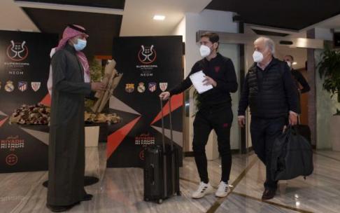 Marcelino García Toral, a su llegada a Riyadh