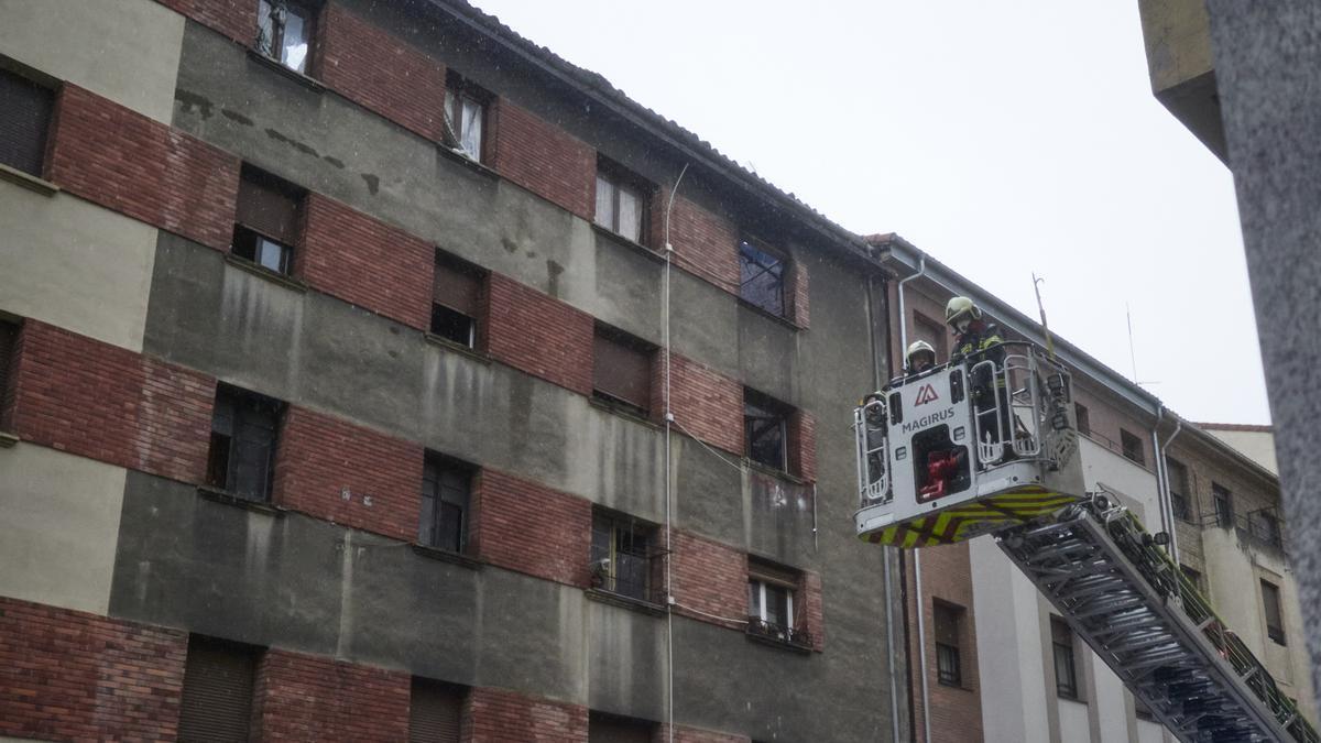 Imagen del edificio de Paulino Caballero donde se produjo un incendio en noviembre