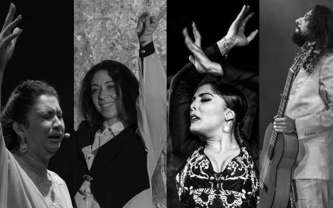 De izquierdo a derecha, La Fabi, Sandra Carrasco, Alba Heredia y Joni Jiménez.