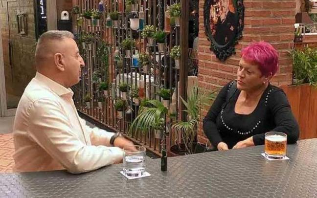 Pedro y Pilar en su cita en 'First Dates'. Pedro y Pilar en su cita en 'First Dates'.