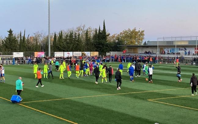 Imagen del final del partido disputado en Corella