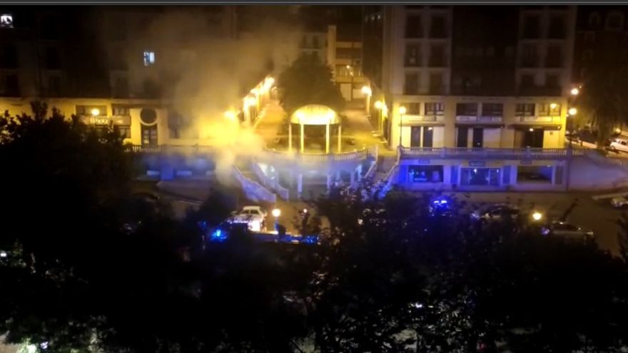 Un contenedor se incendia en Urretxu