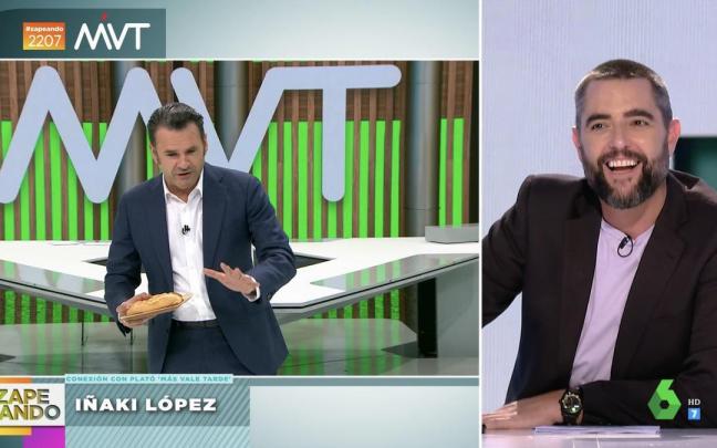 Iñaki López y Dani Mateo protagonizan una batalla de 'rascas' en La Sexta. Iñaki López y Dani Mateo protagonizan una batalla de 'rascas' en La Sexta.