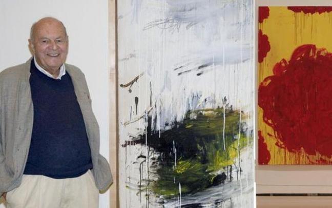 Cy Twombly, en la imagen de la izquierda junto a una de sus obras, puso su sello en el Museo Guggenheim Bilbao con una explosión de color. Cy Twombly, en la imagen de la izquierda junto a una de sus obras, puso su sello en el Museo Guggenheim Bilbao con una explosión de color.