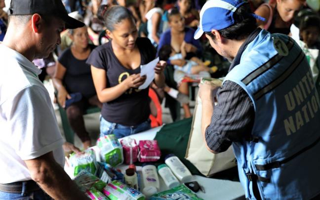Entrega de ayuda humanitaria en Venezuela. Entrega de ayuda humanitaria en Venezuela.