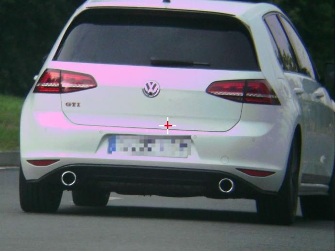 El coche infractor, facilitado por la Policía Local.