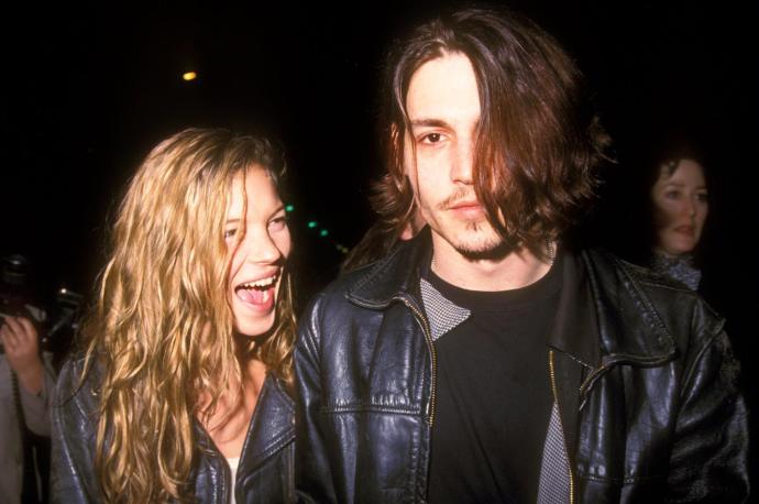 Johnny Depp y Kate Moss en una imagen de los años 90.