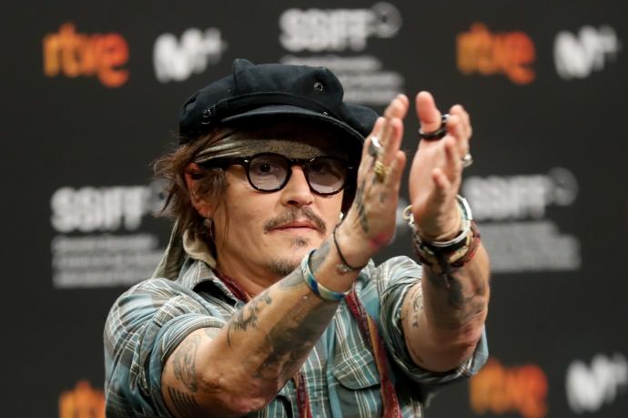El actor Johnny Depp, este miércoles en Donostia.
