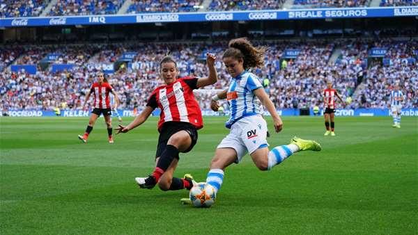 Nerea Eizagirre, en un encuentro ante el Athletic.