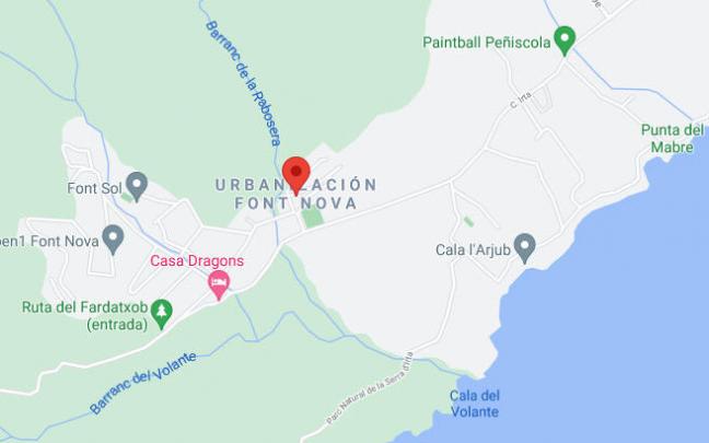 El derrumbe se ha producido en la urbanización Font Nova. El derrumbe se ha producido en la urbanización Font Nova.