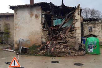 Edificio caído en San Millán.