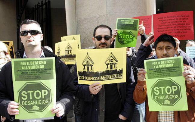 Miembros de la Plataforma de Afectados por la Hipoteca.