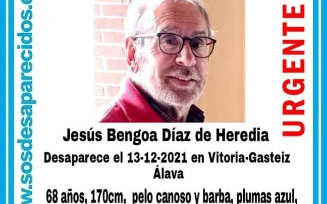 Cartel de ayuda para buscar a Jesús Bengoa Díaz de Heredia