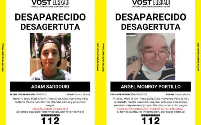 Ángel Monroy, de 74 años, mide 1,81 metros y tiene ojos marrones y pelo cano y ondulado; A.S, de 14 años, mide 1,70 metros y tiene ojos marrones y pelo castaño