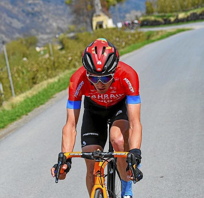 Pello Bilbao, en el Tour de los Alpes. Foto: Team Bahrain Victorious