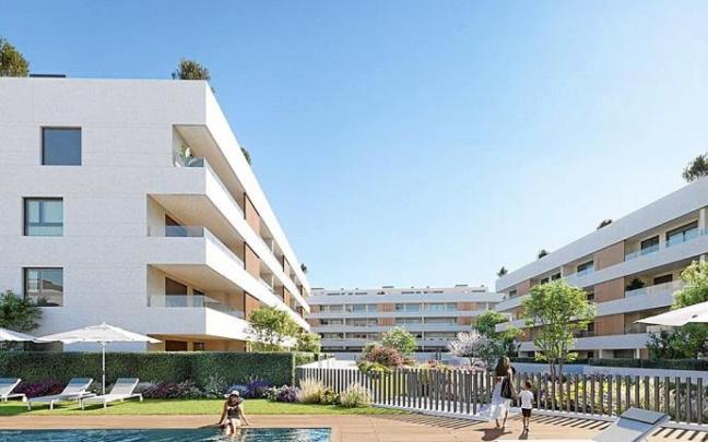 Piscina en un bloque de viviendas. Foto: Cedida