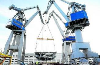 Astilleros de Navantia en la Bahía de Cádiz. Foto: E.P.